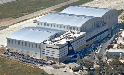 280 Metre wide Airbus MRO Hangar for Lufthansa Technik, Malta